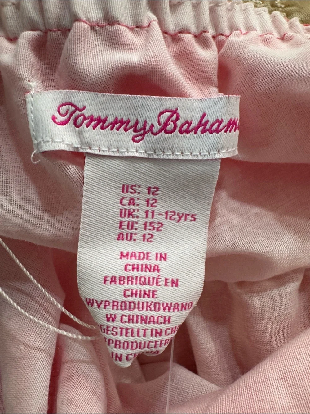 Tommy Bahama Girls Colorblock Pom-Pom Tiered Dress Beach Summer Vacation 12